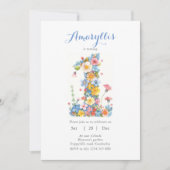 Wild Flowers Nummer 1 Verjaardag Uitnodiging (Voorkant)