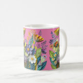 Wild Flowers Pattern Koffiemok (Voorkant rechts)