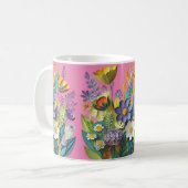 Wild Flowers Pattern Koffiemok (Voorkant links)