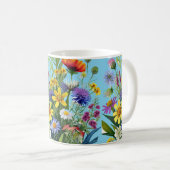 Wild Flowers Pattern Koffiemok (Voorkant rechts)