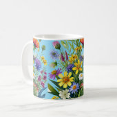 Wild Flowers Pattern Koffiemok (Voorkant links)