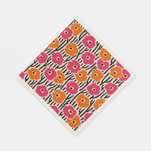 Wild Flowers Pattern Servet (Hoek)