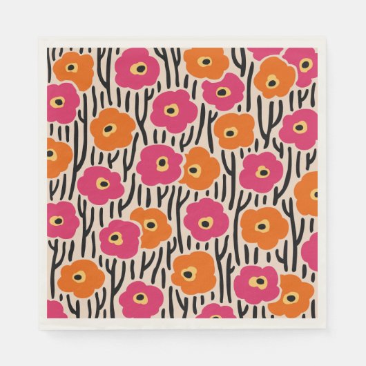 Wild Flowers Pattern Servet (Voorkant)