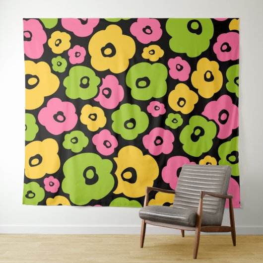 Wild Flowers Pattern Wandkleed (In Situ (horizontaal))