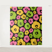 Wild Flowers Pattern Wandkleed (Voorkant)