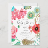 Wild Flowers Poppy | BABY SHOWER | Uitnodigingen (Voorkant)
