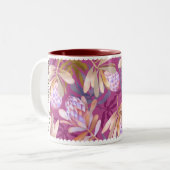 Wild Flowers Protea Magenta Tweekleurige Koffiemok (Voorkant links)