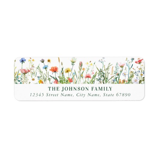 Wild Flowers Retouradres Labels (Voorkant)