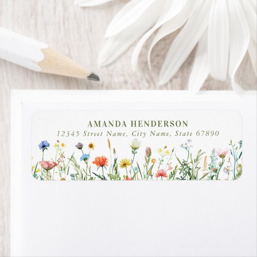 Wild Flowers Retouradres Labels (Insitu)