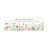 Wild Flowers Retouradres Labels (Voorkant)