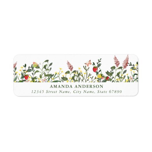 Wild Flowers Retouradres Labels (Voorkant)