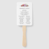Wild Flowers & Romance Wedding Program Fan Handwaaier (Achterkant)