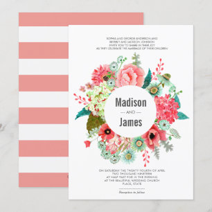 Wild Flowers Rustic Bouquet Weddenschappen Kaart