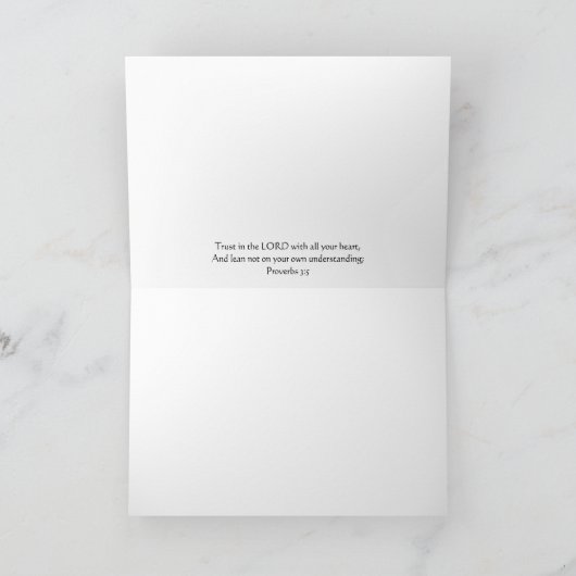 Wild Flowers Scripting Note Kaart Proverbs 3:5 (Binnen)