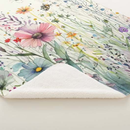 Wild Flowers Sherpa Deken (3/4)