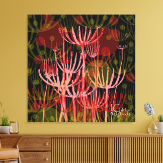 Wild Flowers Stretched Canvas Afdruk