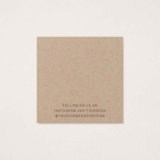 Wild Flowers Stud Oorbel Display Kaart (Achterkant)