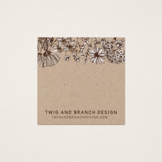 Wild Flowers Stud Oorbel Display Kaart (Voorkant)