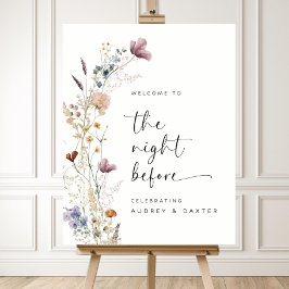 Wild Flowers The Night Before Sign, Rehearsal Dinn