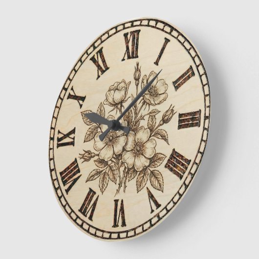Wild flowers Wall Clock Grote Klok (Hoek)