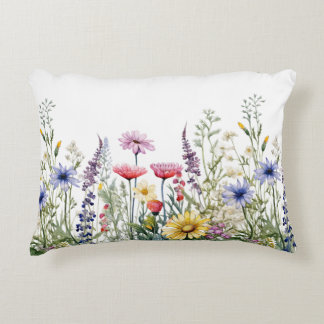 Wild Flowers Waterverf Art Accent Kussen