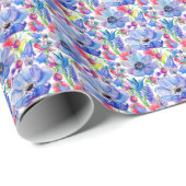 Wild Flowers Waterverf Behang Cadeaupapier (Rol Hoek)