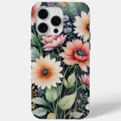 Wild Flowers Waterverf Behang Floral Abstract Case-Mate iPhone Case (Achterkant)