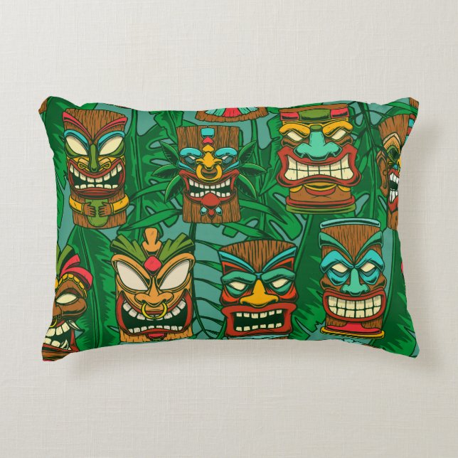 Wild Flowers Waterverf: kleurrijk naadloos Accent Kussen (Voorkant)