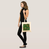 Wild Flowers Waterverf: kleurrijk naadloos Tote Bag (Voorkant (model))