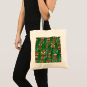 Wild Flowers Waterverf: kleurrijk naadloos Tote Bag (Voorkant (product))