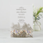 Wild Flowers Wedding Invitation Kaart (Staand voorkant)