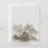 Wild Flowers Wedding Invitation Kaart (Achterkant)