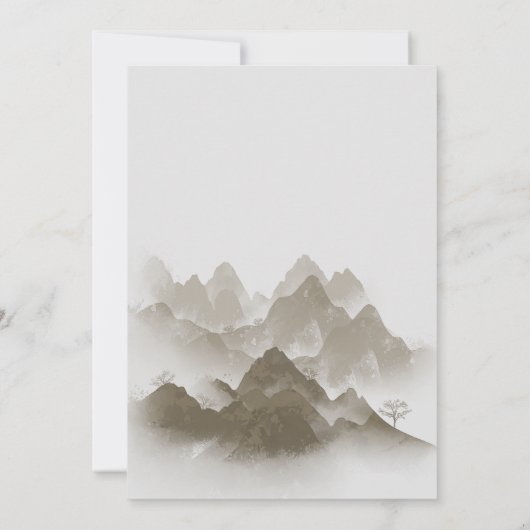 Wild Flowers Wedding Invitation Kaart (Achterkant)