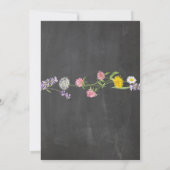 Wild Flowers Wedding Invitations Krijt Lichten Kaart (Achterkant)