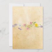 Wild Flowers Wedding  Lights Bloemen Uitnodigen Kaart (Achterkant)