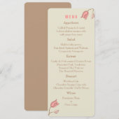 Wild Flowers Wedding Menu Kaart (Voorkant / Achterkant)