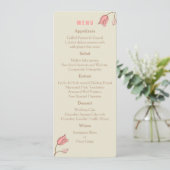 Wild Flowers Wedding Menu Kaart (Staand voorkant)