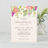 Wild Flowers Wedding Rehearsal Dinner Uitnodiging (Staand voorkant)