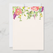 Wild Flowers Wedding Rehearsal Dinner Uitnodiging (Achterkant)