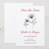 Wild Flowers with Branches and Leaves Kaart (Voorkant / Achterkant)