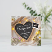 Wild Flowers zwangerschapsaankondiging Kaart (Staand voorkant)