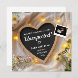 Wild Flowers zwangerschapsaankondiging Kaart