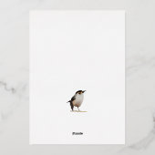 Wild flowes Watercolor Gold Wedding Invitation Folie Feestdagenkaart (Achterkant)