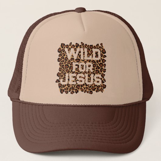 Wild For Jezus - Luipaardprint Trucker Pet (Voorkant)