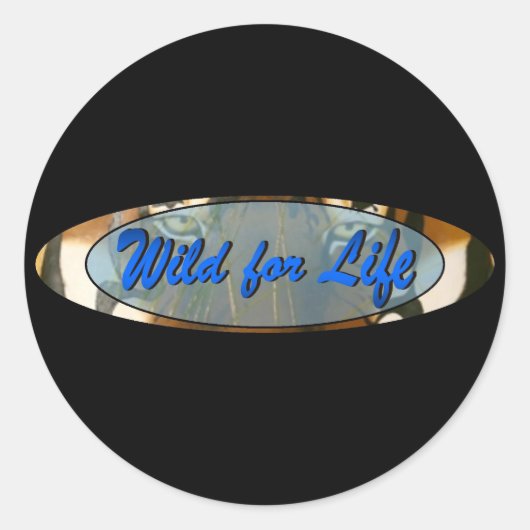 Wild for Life Logo Ronde Sticker (Voorkant)
