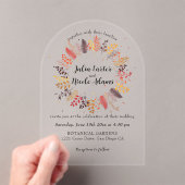 Wild Forest Bloemen Varen Paddenstoelen Foliage Br Acryl Uitnodigingen (Insitu (Draagbaar))