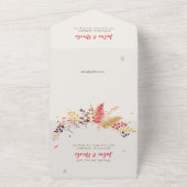 Wild Forest Bloemen Varen Paddenstoelen Foliage Br All In One Uitnodiging (Buitenkant)