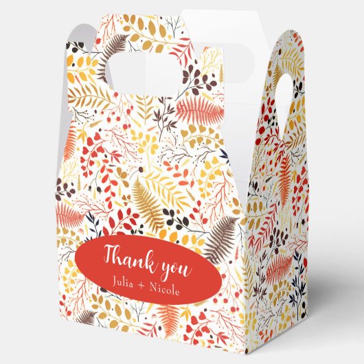 Wild Forest Bloemen Varen Paddenstoelen Foliage Br Bedankdoosjes (Geopend)