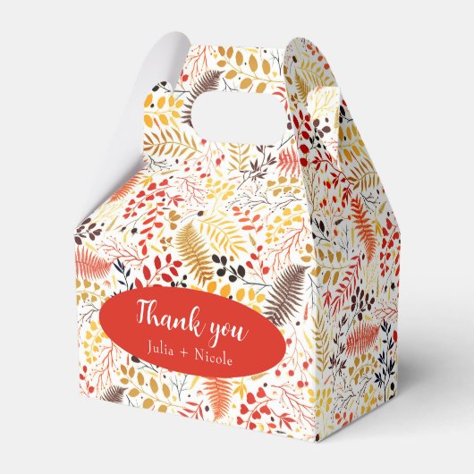 Wild Forest Bloemen Varen Paddenstoelen Foliage Br Bedankdoosjes (Voorkant Zijde)