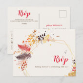 Wild Forest Bloemen Varen Paddenstoelen Foliage Br Briefkaart (Voorkant / Achterkant)